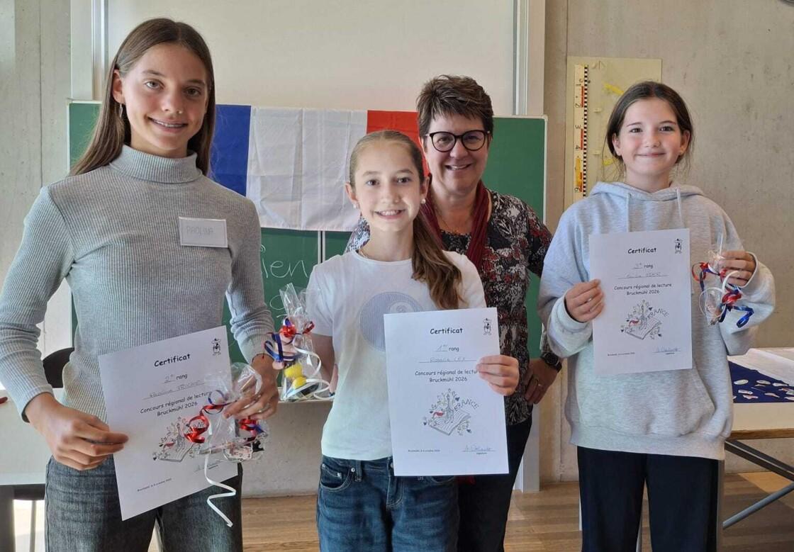 Siegerinnen beim Vorlesewettbewerb